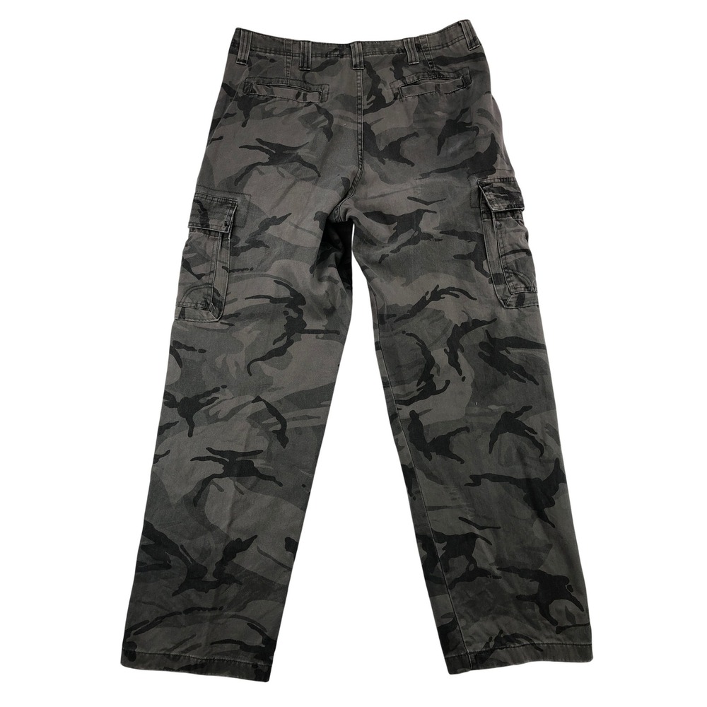 Wrangler Cargo Pants Camouflage Cotton Utility Outdoor Gray‎ Mens 36x34 Camo Y2K - Picture 9 of 10
